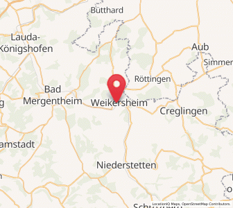 Map of Weikersheim, Baden-Wurttemberg