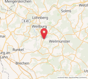 Map of Weinbach, Hesse