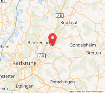 Map of Weingarten, Baden-Wurttemberg