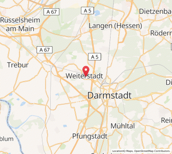 Map of Weiterstadt, Hesse