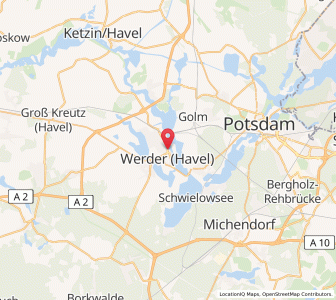 Map of Werder, Brandenburg