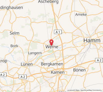 Map of Werne, North Rhine-Westphalia