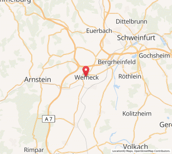 Map of Werneck, Bavaria