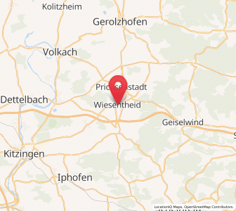 Map of Wiesentheid, Bavaria