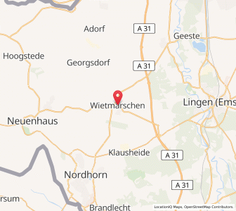 Map of Wietmarschen, Lower Saxony