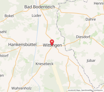 Map of Wittingen, Lower Saxony