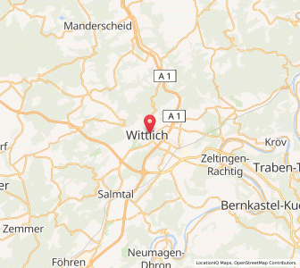 Map of Wittlich, Rheinland-Pfalz