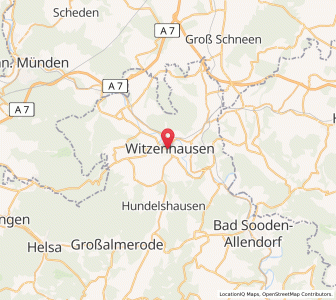 Map of Witzenhausen, Hesse