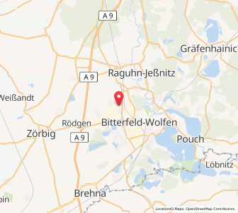 Map of Wolfen, Saxony-Anhalt