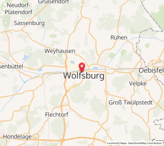 Map of Wolfsburg, Lower Saxony