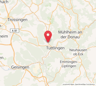 Map of Wurmlingen, Baden-Wurttemberg