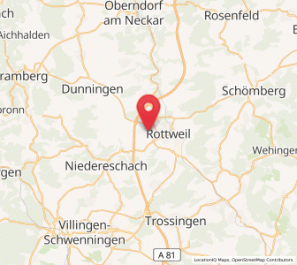 Map of Zimmern ob Rottweil, Baden-Wurttemberg