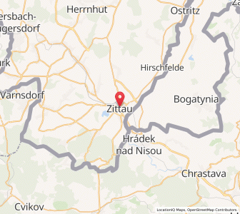 Map of Zittau, Saxony