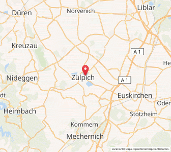 Map of Zülpich, North Rhine-Westphalia
