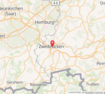 Map of Zweibrücken, Rheinland-Pfalz