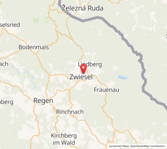 Map of Zwiesel, Bavaria