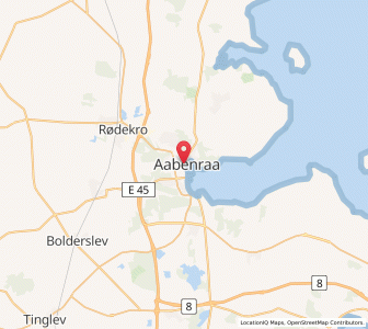 Map of Aabenraa, South Denmark