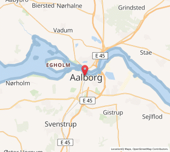 Map of Aalborg, North Denmark