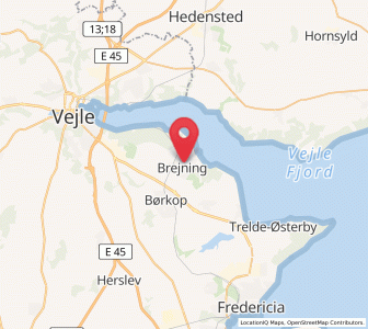 Map of Brejning, South Denmark