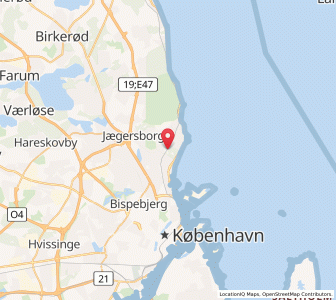Map of Charlottenlund, Capital Region