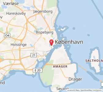 Map of Copenhagen, Capital Region