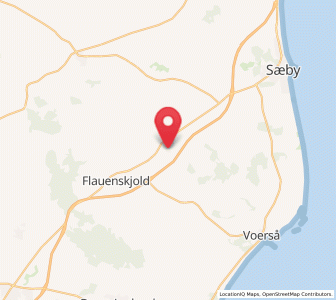 Map of Dybvad, North Denmark