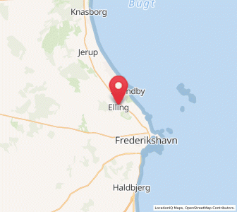 Map of Elling, North Denmark