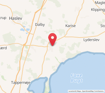 Map of Faxe, Zealand