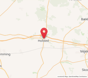 Map of Holsted, South Denmark