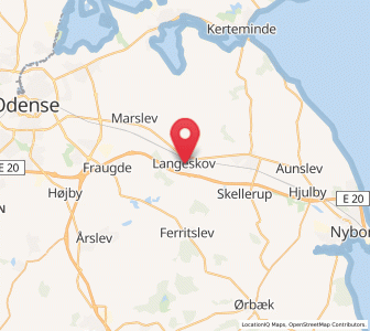 Map of Langeskov, South Denmark