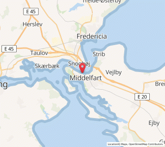 Map of Middelfart, South Denmark