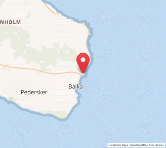 Map of Nexø, Capital Region