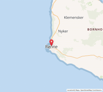 Map of Rønne, Capital Region