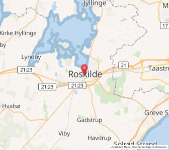 Map of Roskilde, Zealand