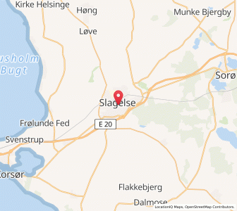 Map of Slagelse, Zealand