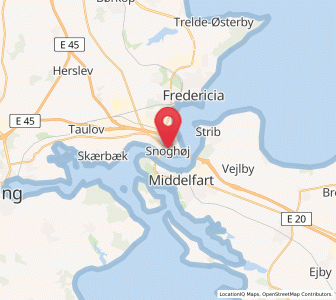 Map of Snoghøj, South Denmark
