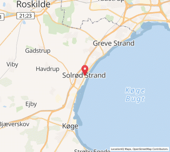 Map of Solrød Strand, Zealand