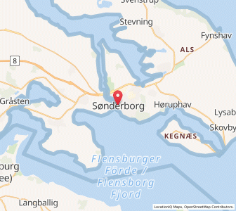 Map of Sønderborg, South Denmark