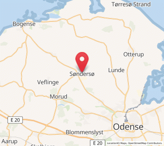 Map of Søndersø, South Denmark
