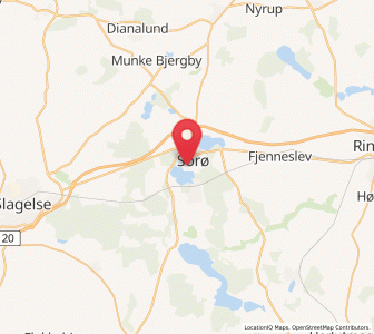 Map of Sorø, Zealand