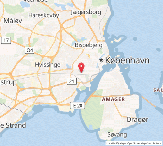 Map of Valby, Capital Region