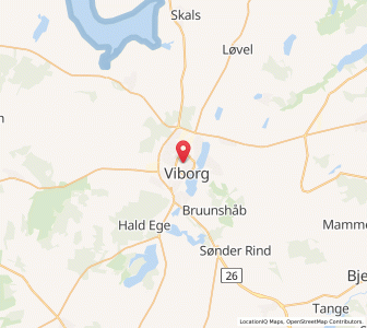 Map of Viborg, Central Jutland