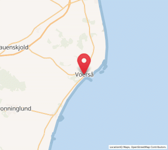 Map of Voerså, North Denmark