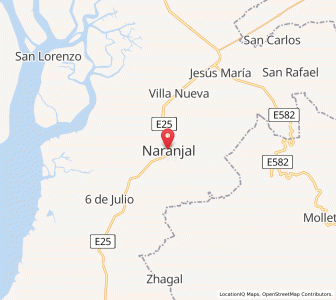 Map of Naranjal, Guayas