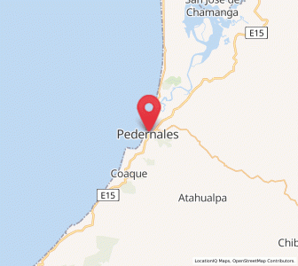 Map of Pedernales, Manabí