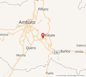 Map of Pelileo, Tungurahua