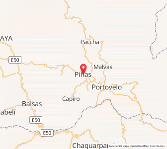 Map of Piñas, El Oro