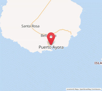 Map of Puerto Ayora, Galápagos
