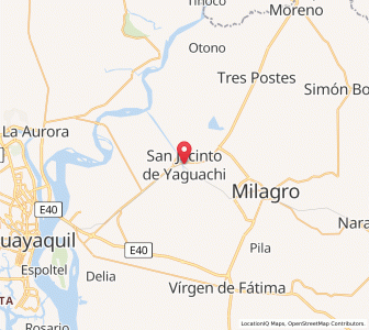 Map of Yaguachi Nuevo, Guayas