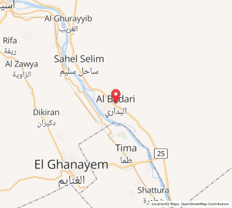 Map of Al Badārī, Asyut
